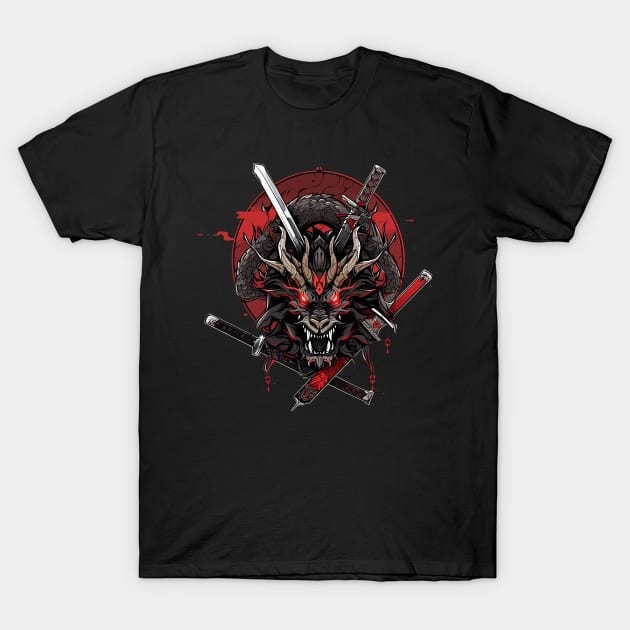 japanese dragon T-Shirt by fancy ghost